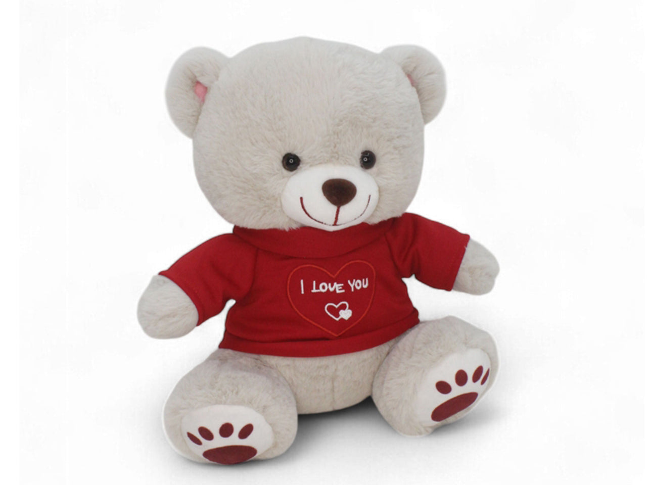 Orso in peluche 25cm con maglia rossa