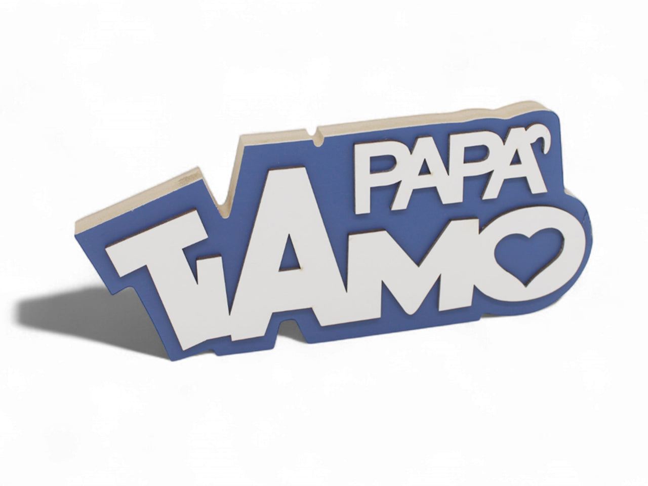 Scritta in legno 24x10cm ti amo papa'