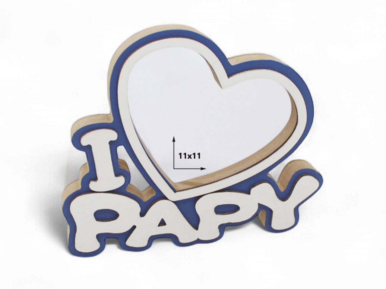 Portafoto inlegno 18x16cm i love papy