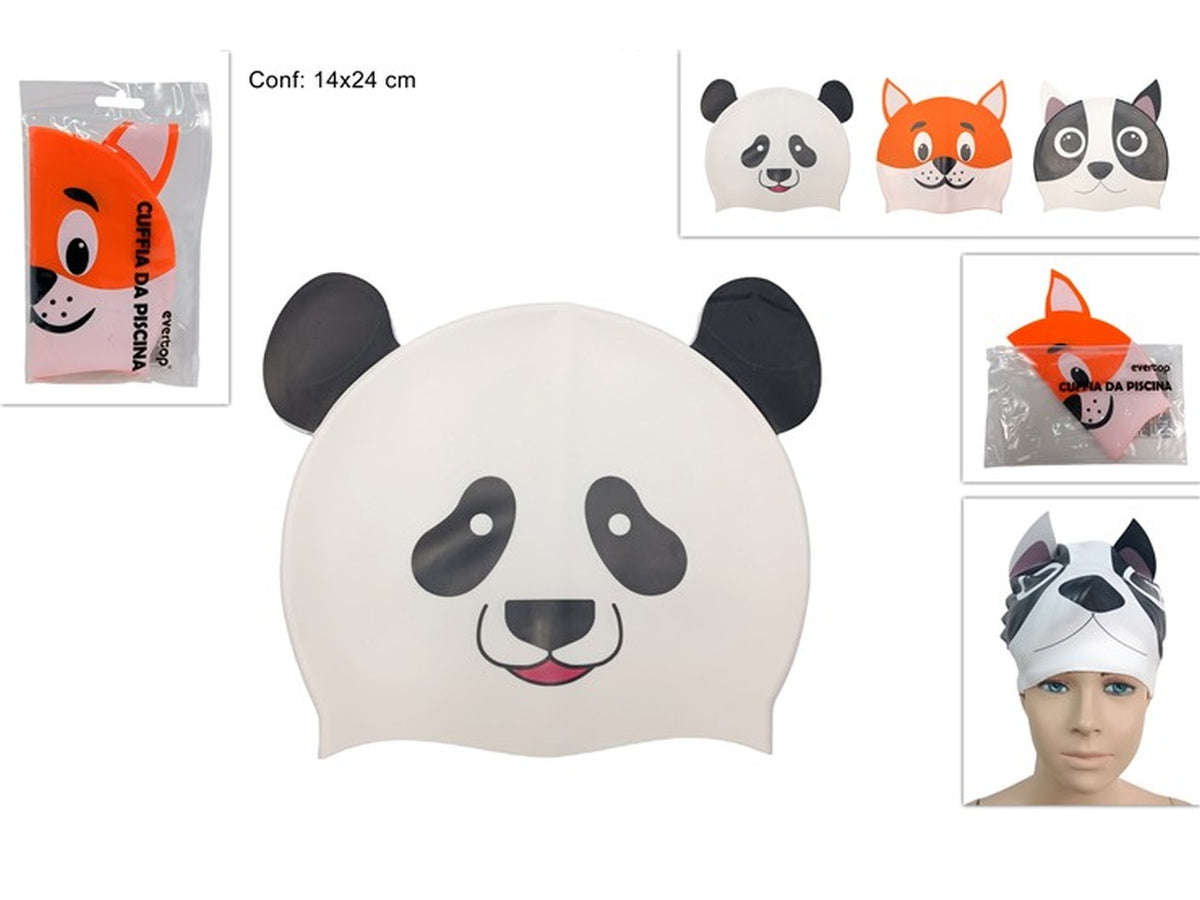 Cuffia in silicone soggetti animali 3 assortiti