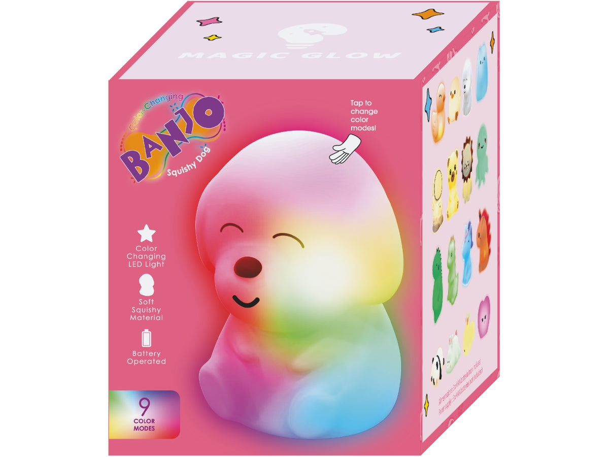 Banjo quishy luce rgb color 9x9x15,2cm a batteria