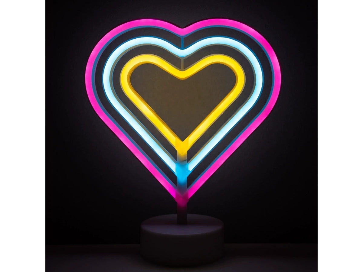 Splendi cuore stand luce led color 23x8,5x27,5cm a batteria