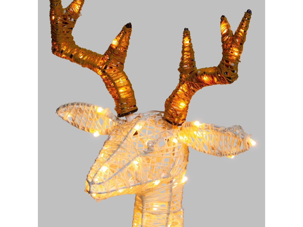 Renna 3D 85cm con 160led bianco tradizionale, luce fissa per uso interno ed esterno IP44