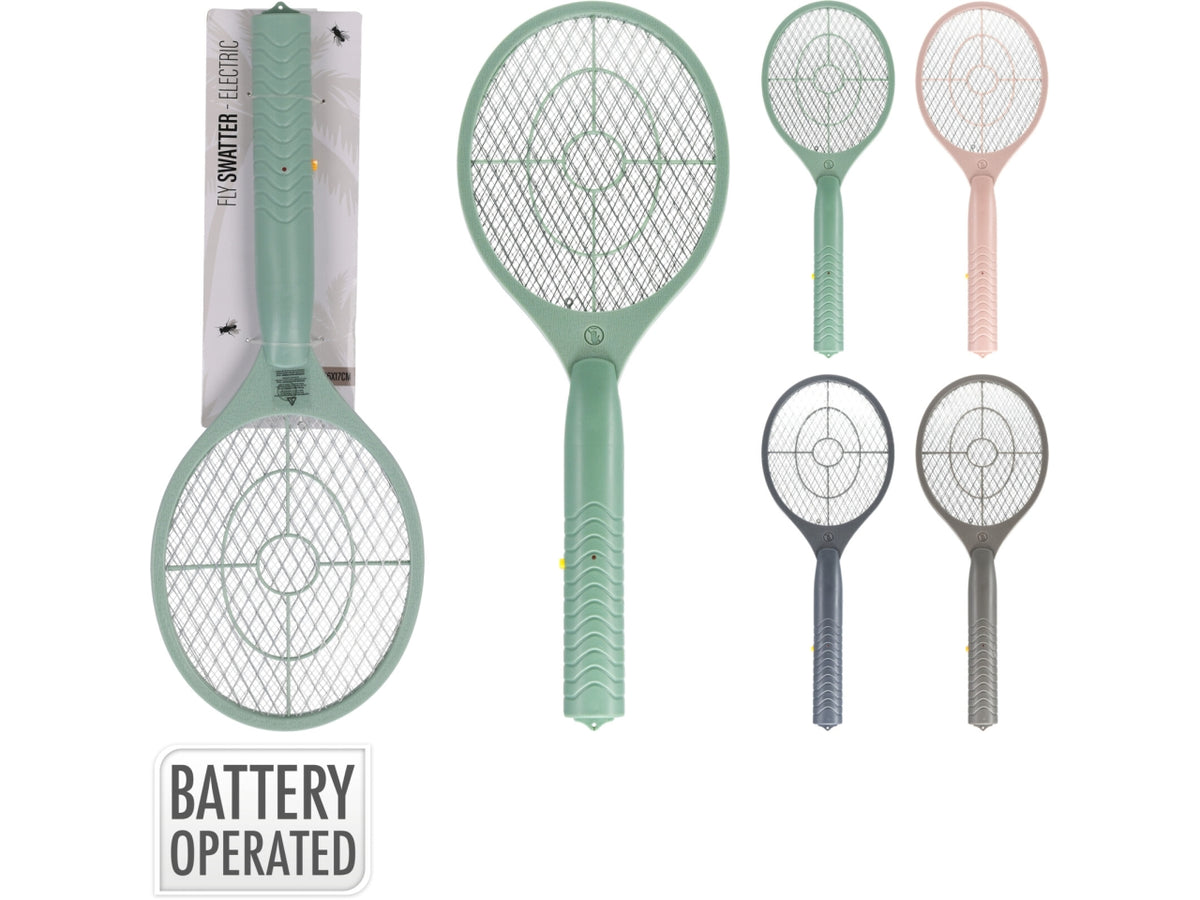 Racchetta fulmina insetti a batteria, 4 colori assortiti