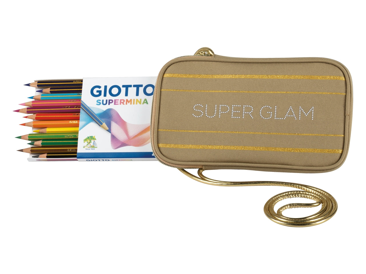 Nuova GIOTTO pochette superglam allâinterno 12 pastelli Giotto Supermina