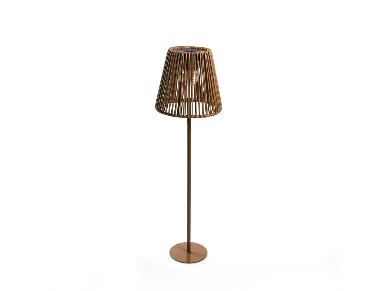 Lampada da tavolo solare in metallo e plastica d.19xh.63cm
