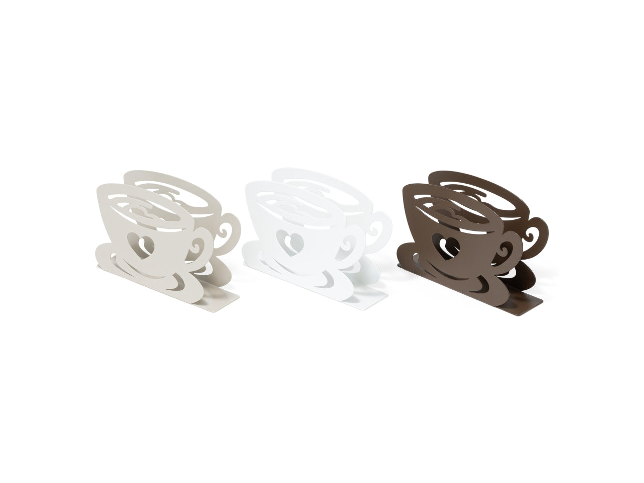 Portatovaglioli in metallo tazzina caffÃ¨ 14,5x4xh.11cm, colori assortiti