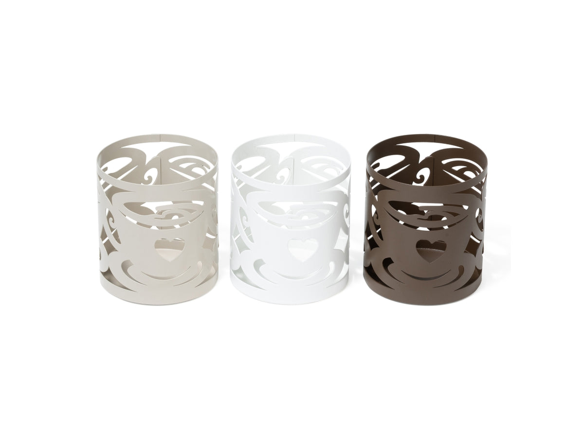 Portaposate in metallo tazzina caffÃ¨ 11xh.12cm, colori assortiti