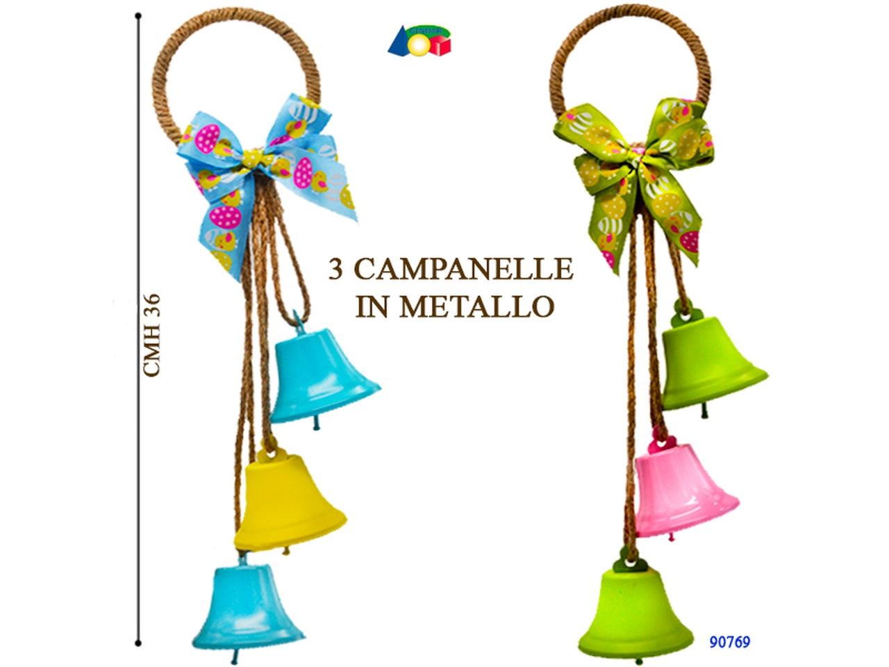 Appendino 3 campanelle in metallo