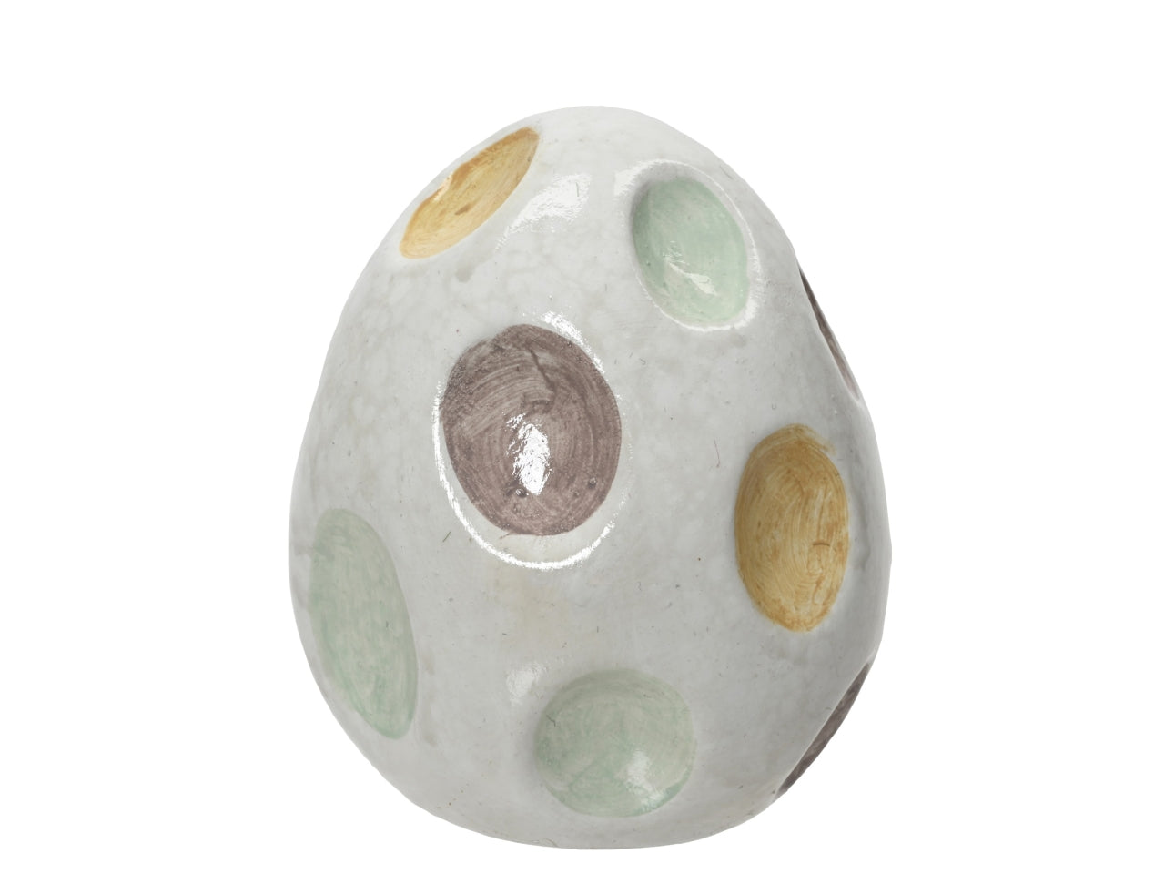 Uovo in ceramica bianco 8x8xh.9cm