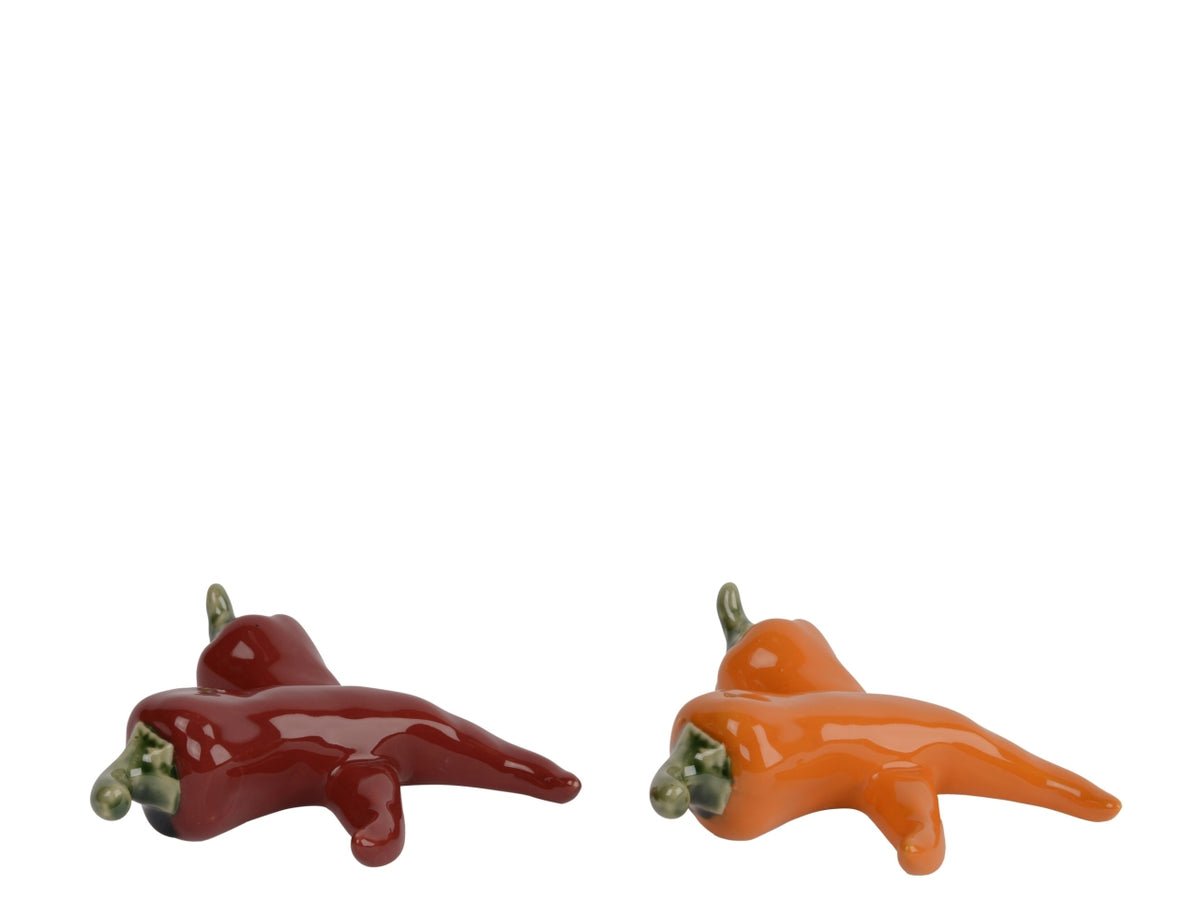 Peperoncino in ceramica 2 assortiti 12.5x12.5xh.4cm