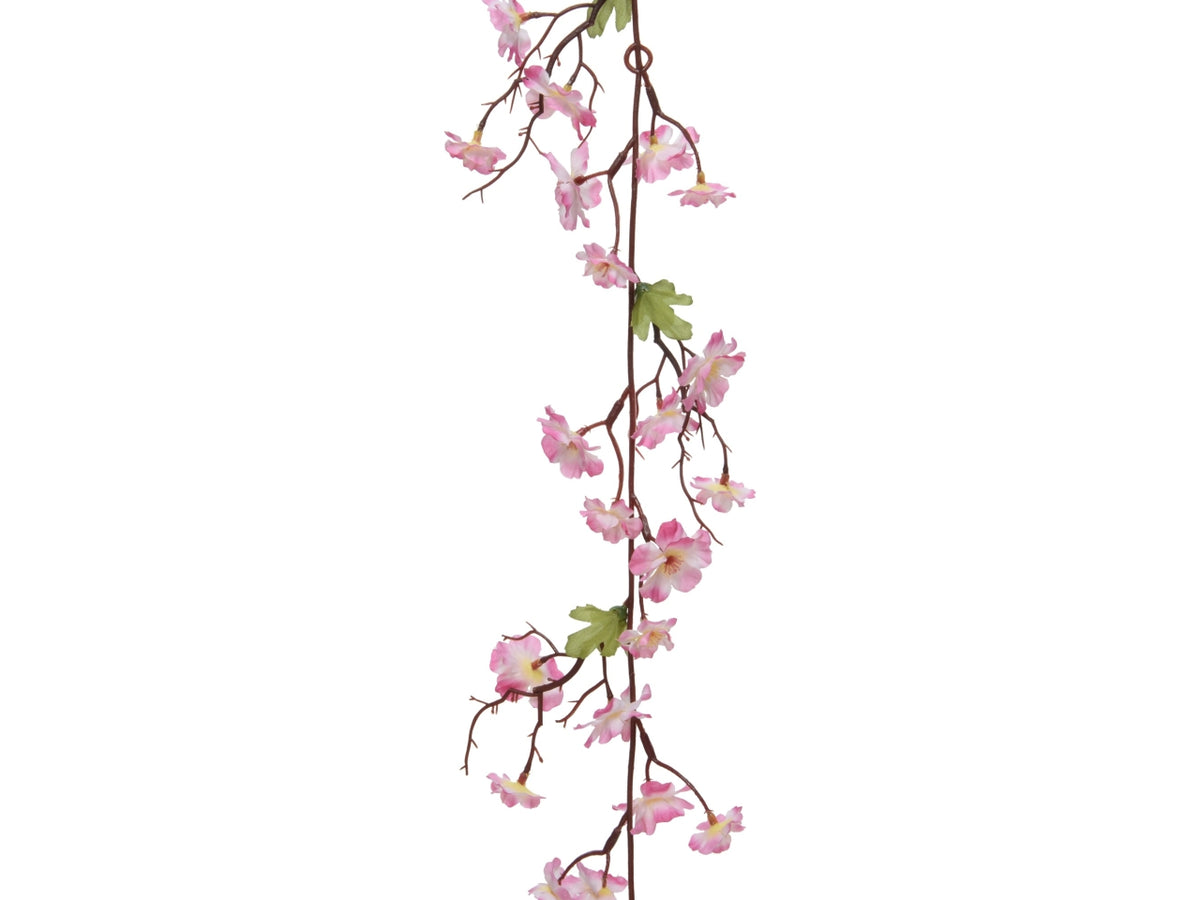 Ghirlanda bocciolo pesco rosa 15x8xh.187cm