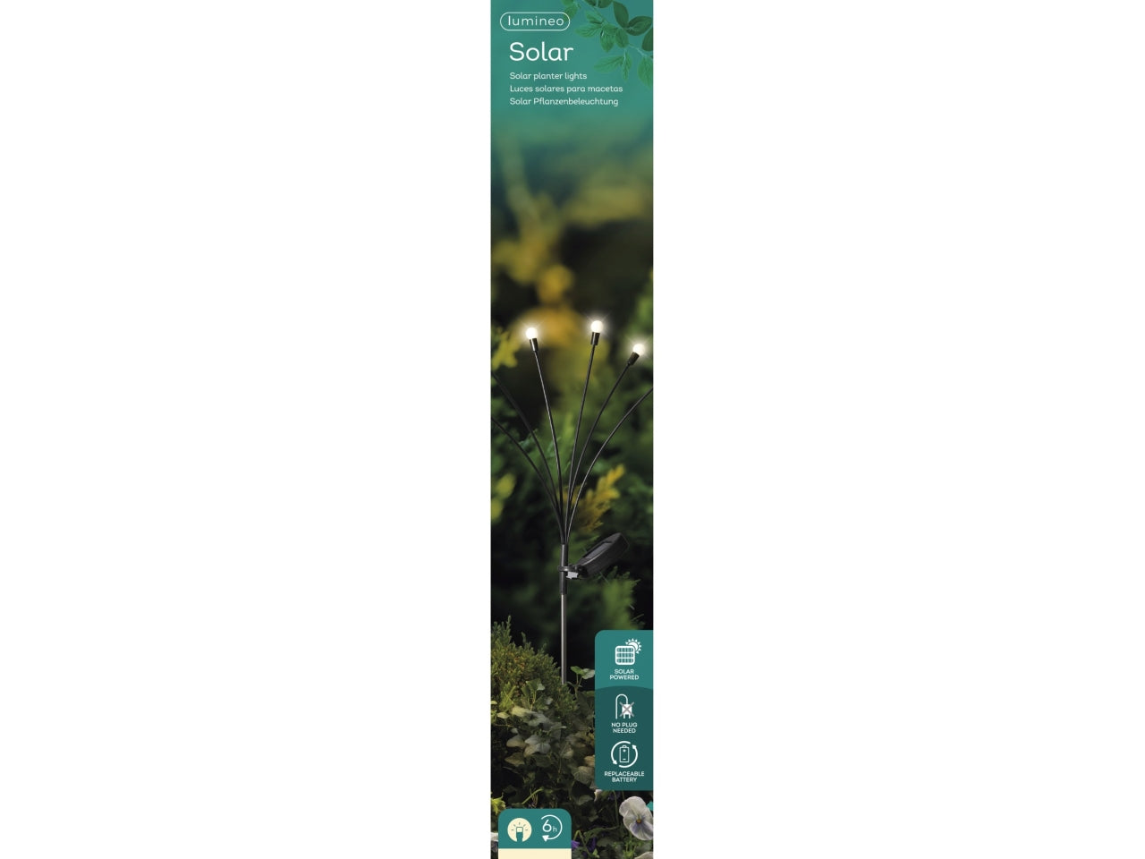 Piantana solare in plastica h.70cm