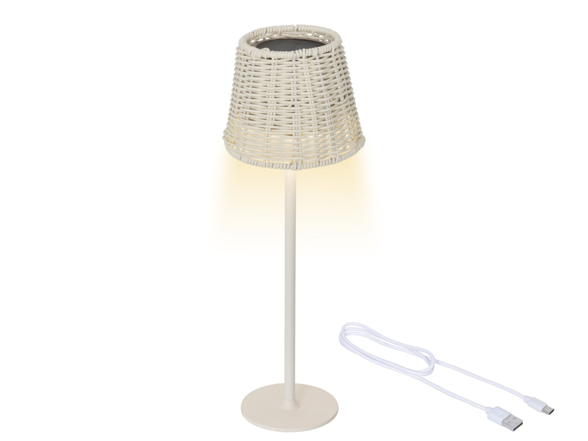 Lampada da tavolo solare bianca d.11xh.38.5cm