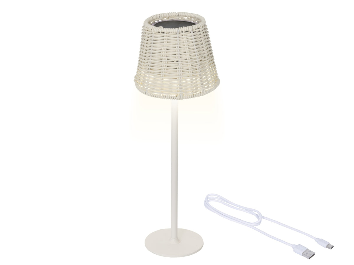 Lampada da tavolo solare bianca d.11xh.38.5cm