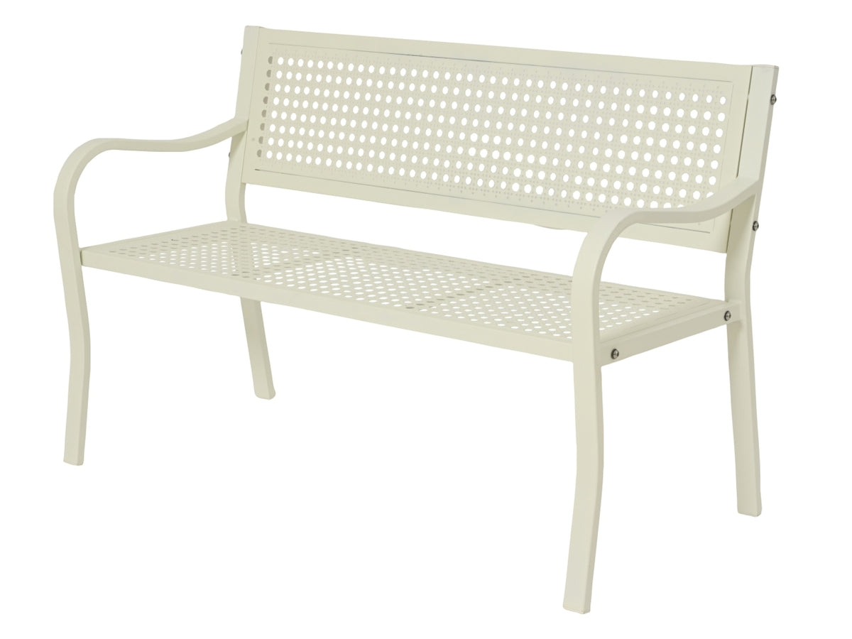 Panchina alluminio bianca 123x57.5xh.79cm