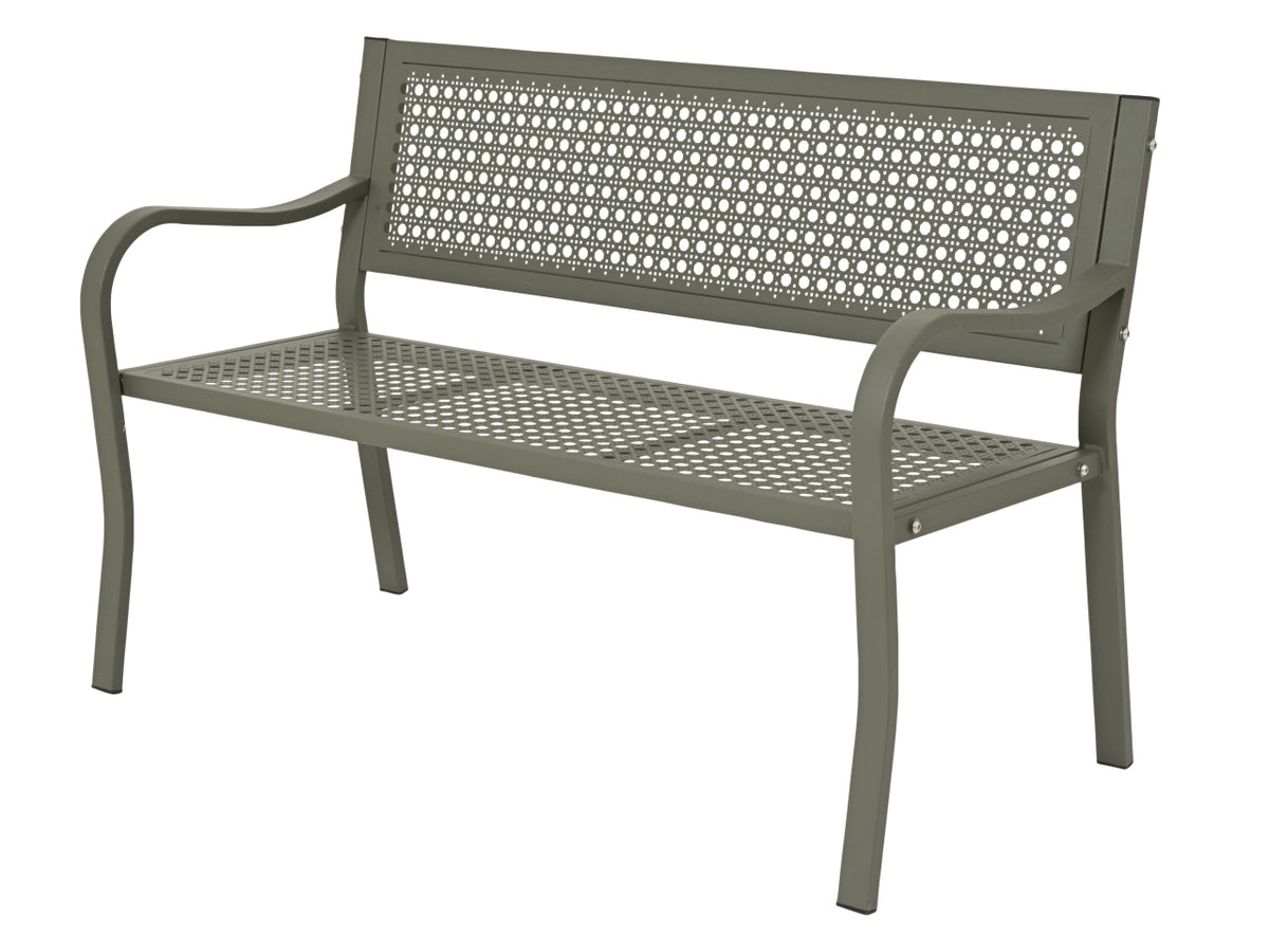 Panchina alluminio verde 123x57.5xh.79cm