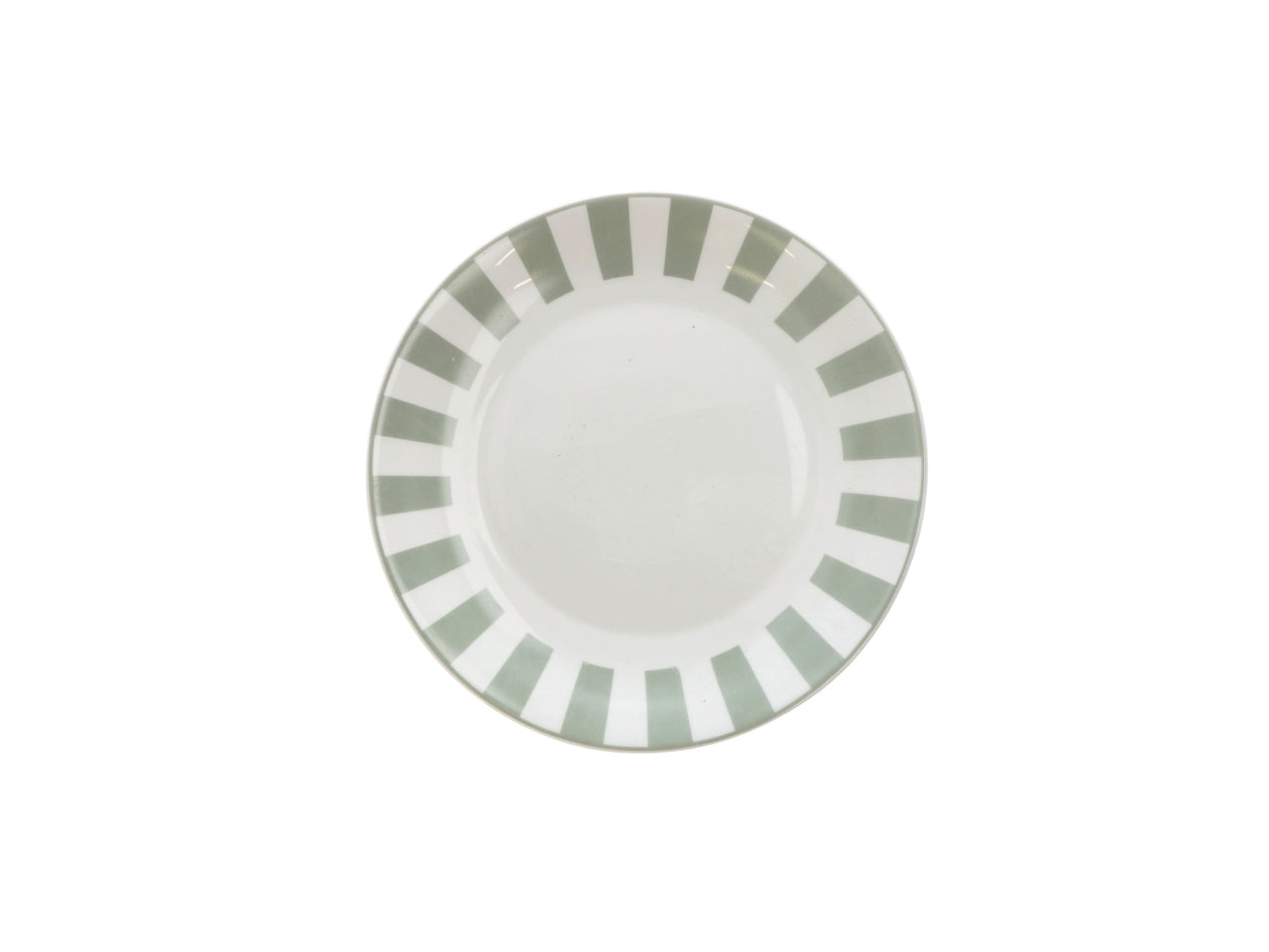 Opale servizio piatti da 18 pezzi bianco con bordo rigato, 2 assortimenti