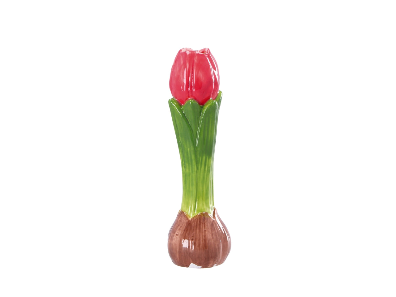 Vaso portafiori tulipano in porcellana d.6xh20cm