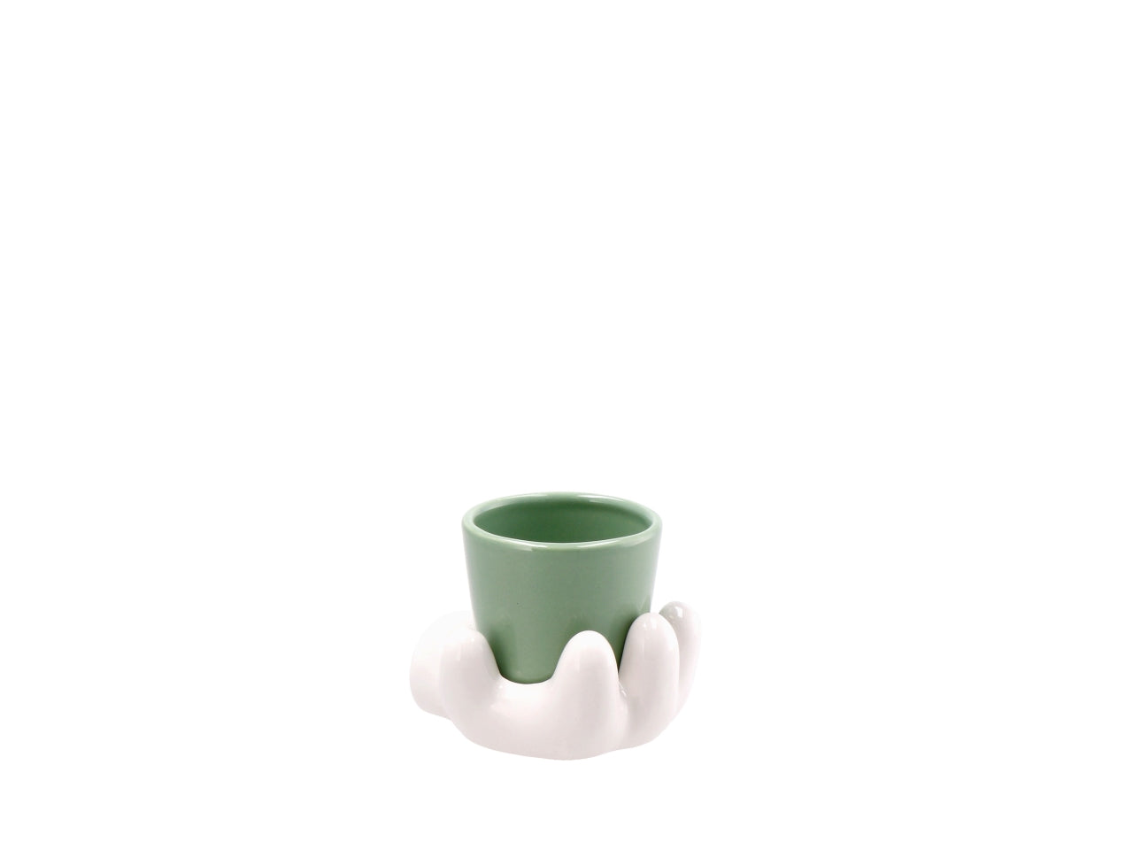 Dolom cartoon vaso su mano 10x9xh8cm, 4 colori assortiti