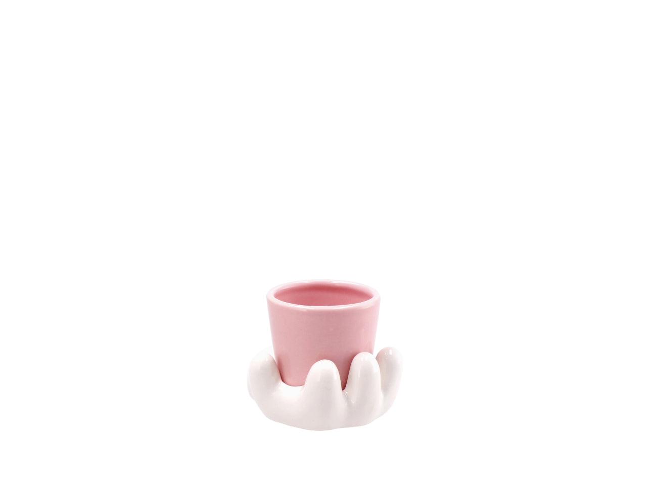 Dolom cartoon vaso su mano 10x9xh8cm, 4 colori assortiti