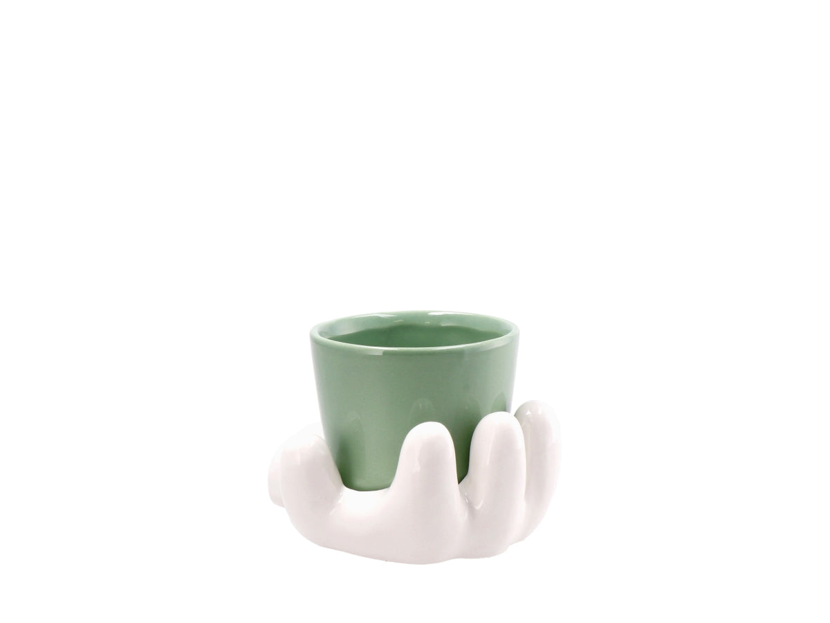 Dolom cartoon vaso su mano 15x13xh11cm, 4 colori assortiti