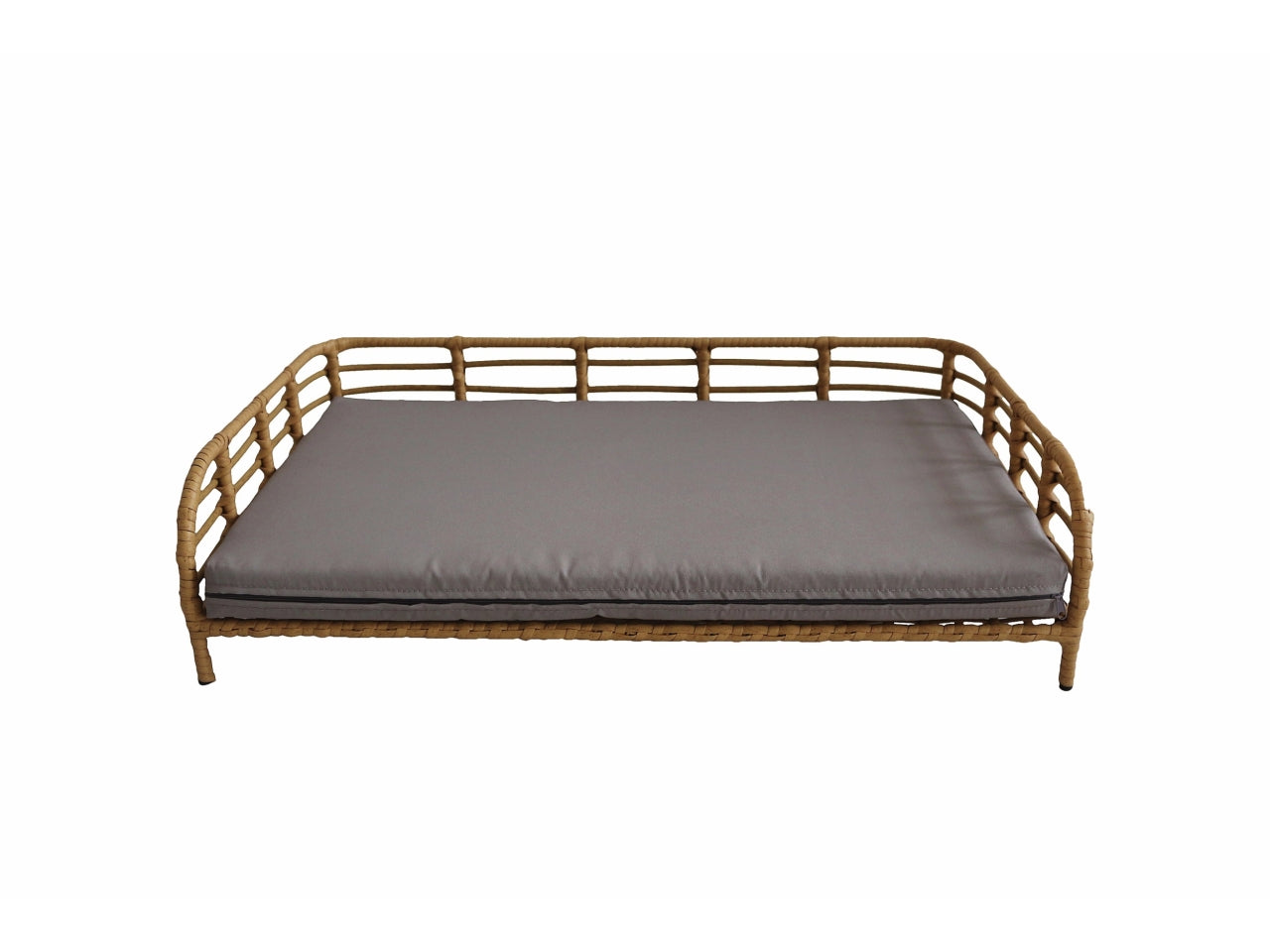 Cuccia lettino rettangolare naturale con cuscino 75x49xh.18cm