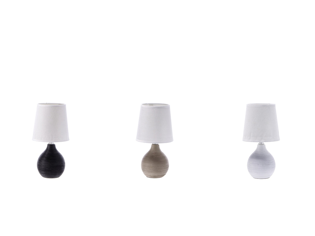 Jaime lampada da tavolo in ceramica d.13xh26cm, 3 varianti di colori