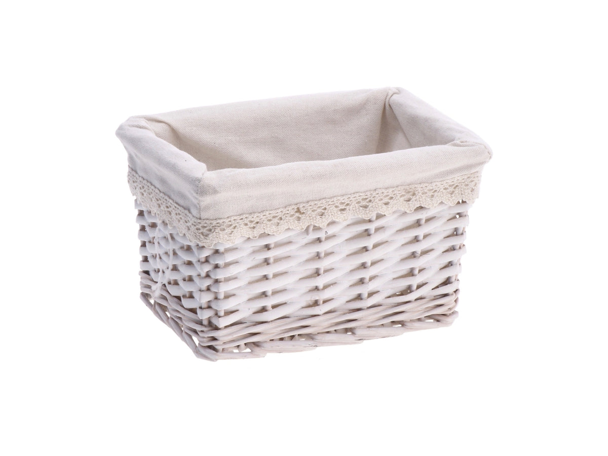 Shiwa cestino rettangolare 20x15xh11cm con interno in tessuto, 4 varianti di colore
