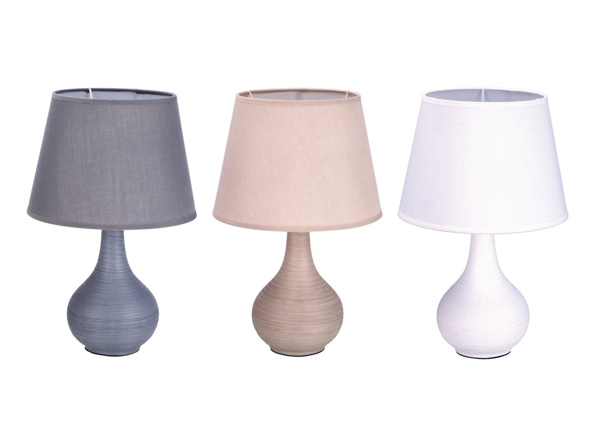 Lampada da tavolo in ceramica d.25xh40cm, 3 varianti di colore