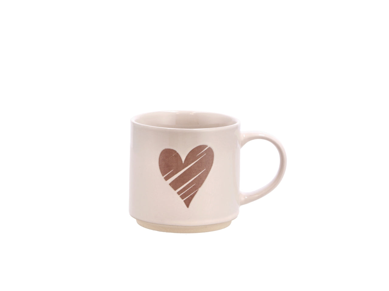 Nara tazza in ceramica con cuore d.10xh9cm, 4 assortimenti