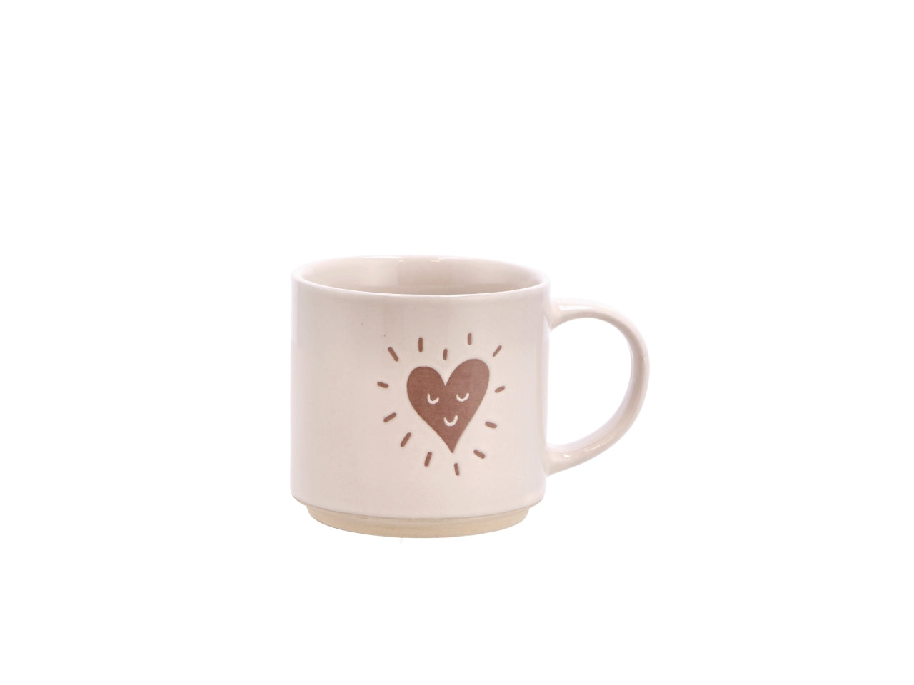 Nara tazza in ceramica con cuore d.10xh9cm, 4 assortimenti