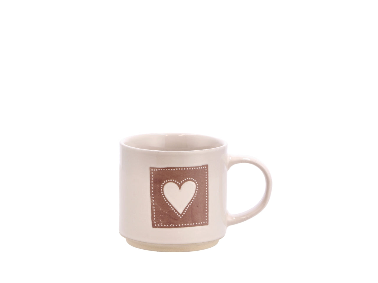 Nara tazza in ceramica con cuore d.10xh9cm, 4 assortimenti