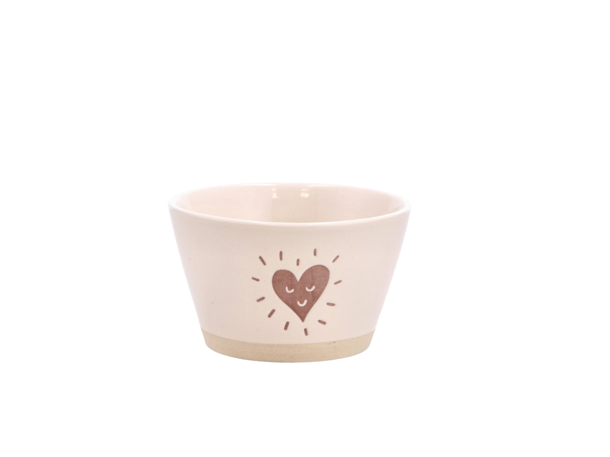 Nara ciotola in ceramica con cuore d14xh8cm, 4 assortimenti
