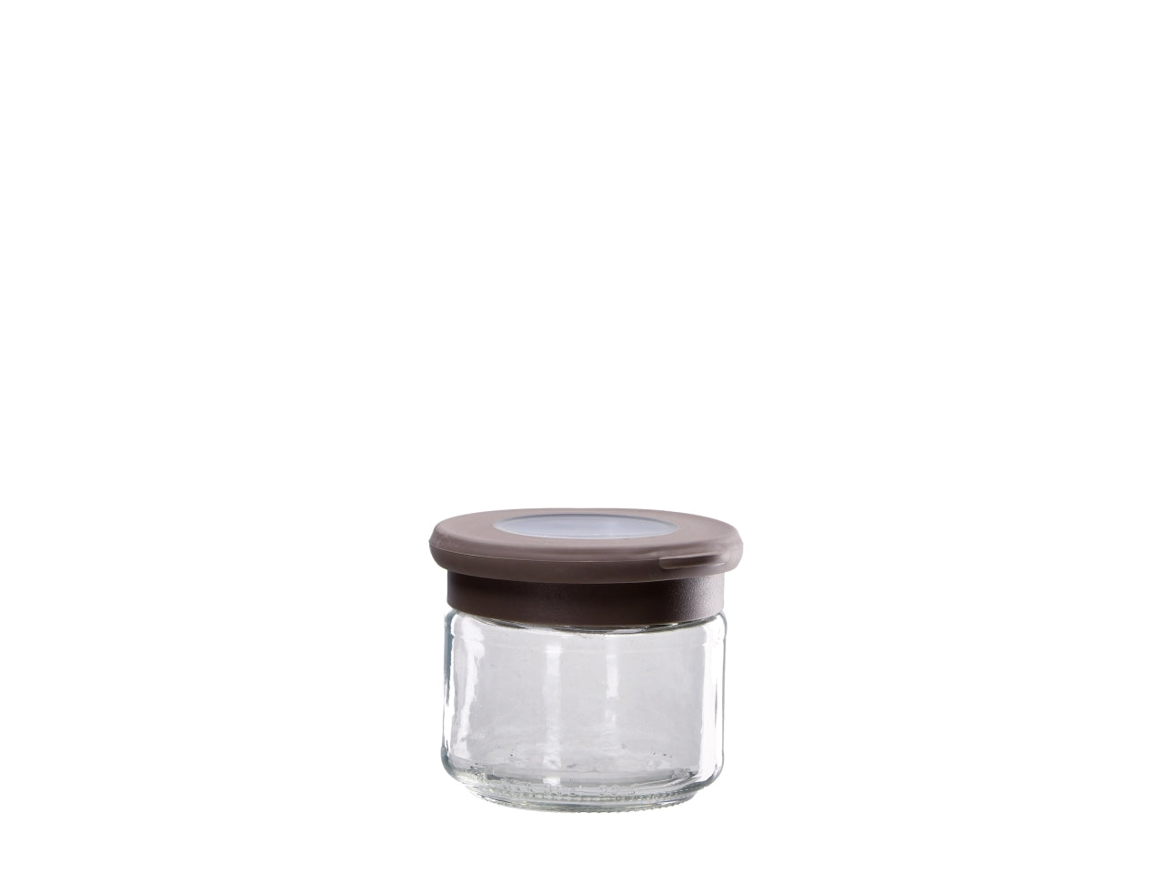 Barattolo in vetro con coperchio 10xh.8cm, 2 colori assortiti