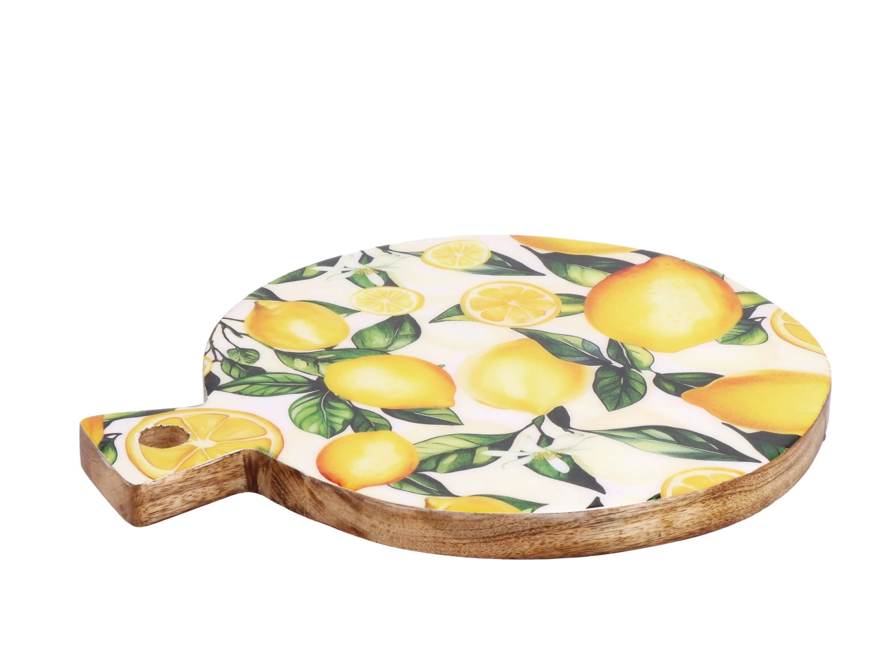 Yari vassoio 39x29xh3cm in legno con manico, 2decori assortiti