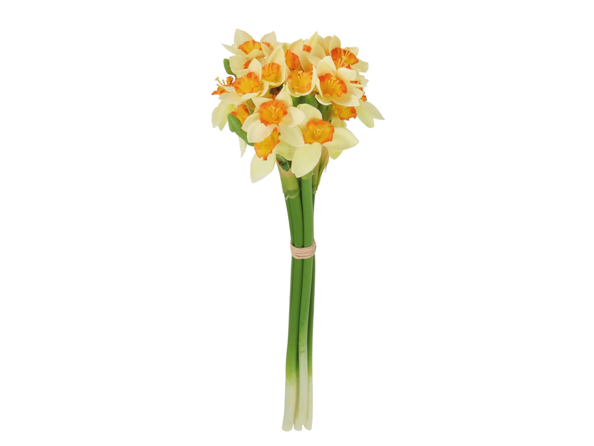 Bouquet di narcisi da 27cm con 30 fiori in 3 varianti di colore