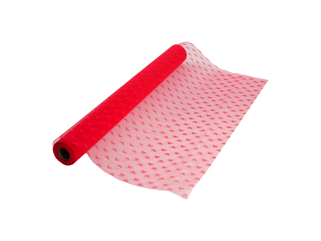 Bobina lace con cuori 48cmx5mt rosso