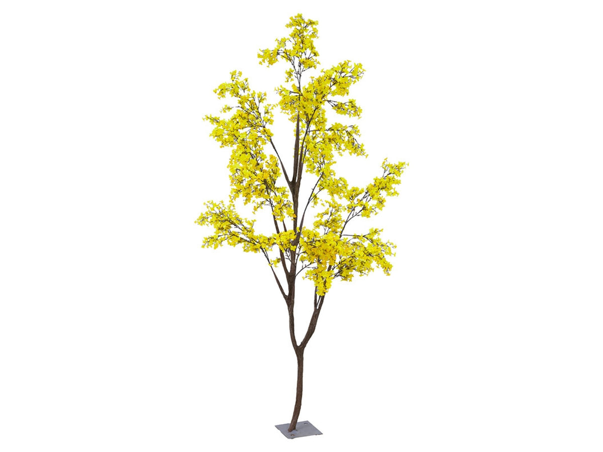 Albero h.200cm con fiori gialli