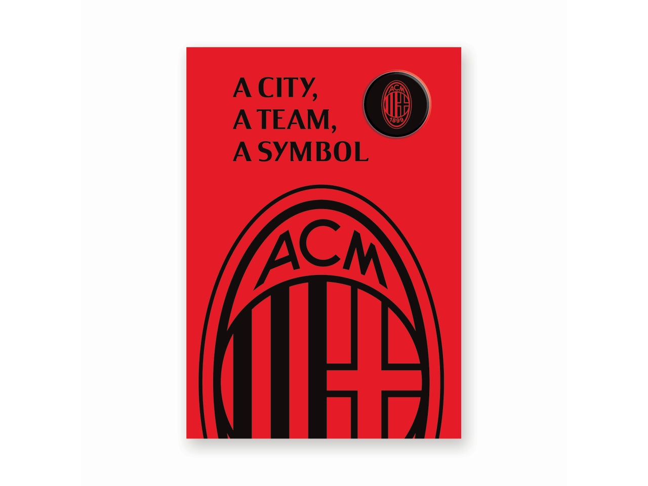Biglietto auguri spilla milan greetings