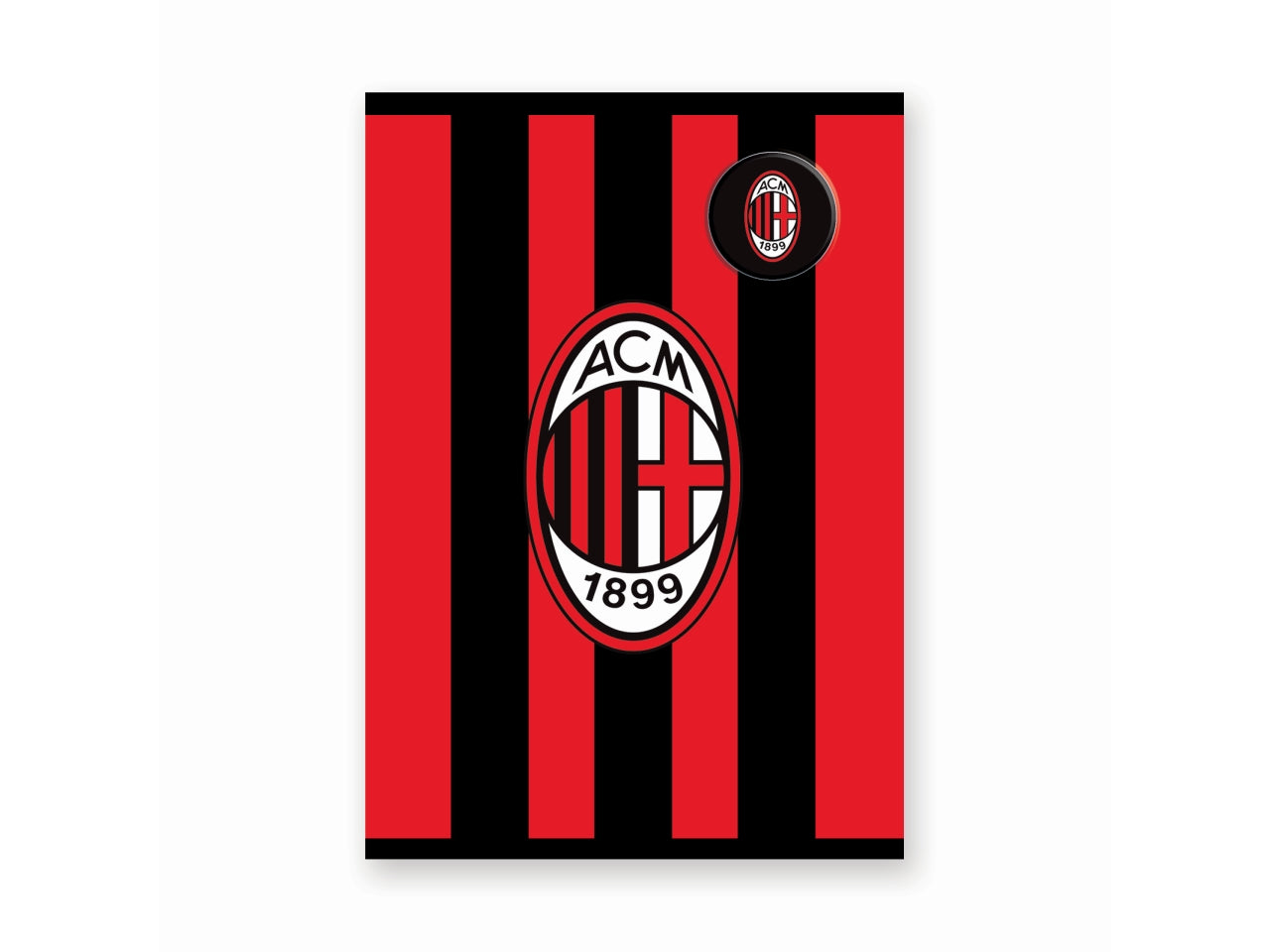 Biglietto auguri spilla milan greetings