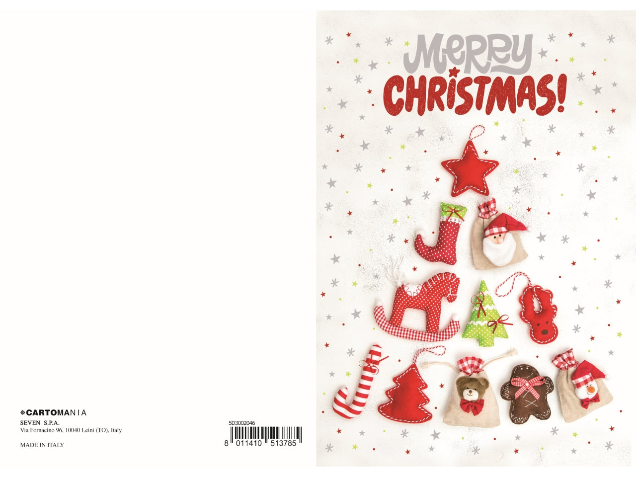 Biglietto natale olografico cartomania greeting