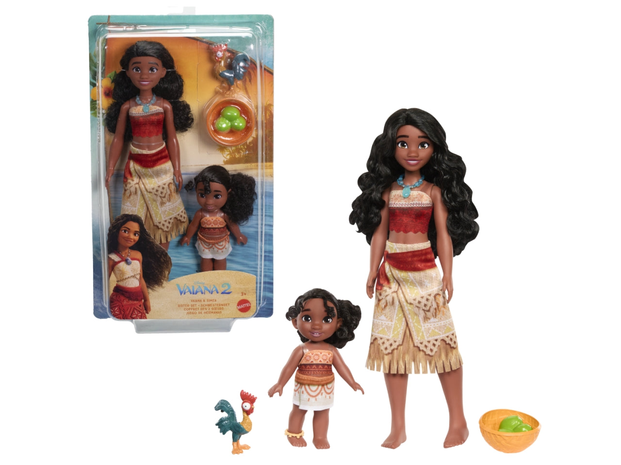 Disney princess Oceania 2 bambola con sorellina