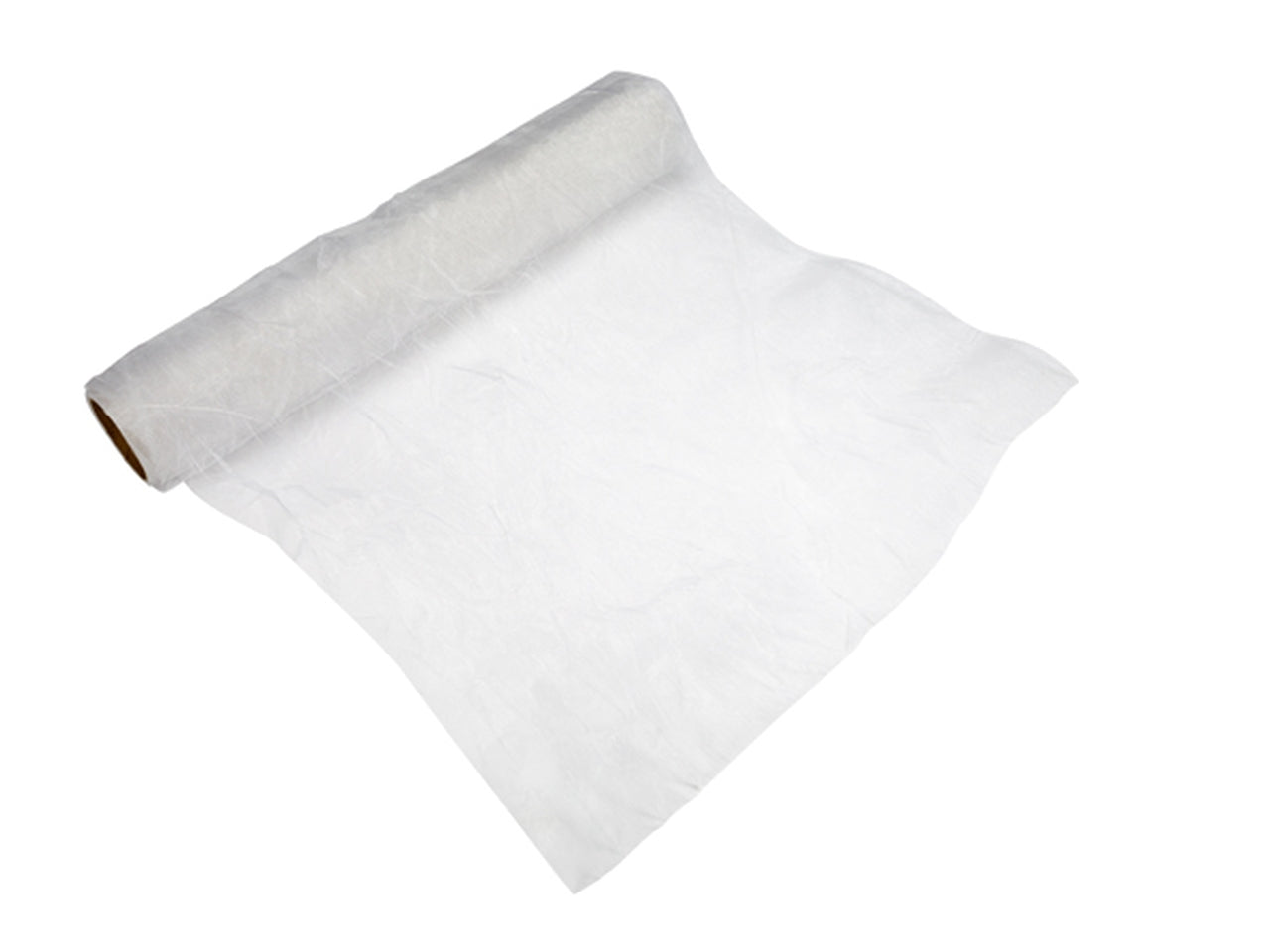 Runner in organza crushed 30cmx5mt bianco