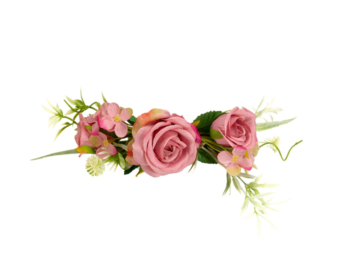 Ramo con rosa grande rosa antico in confezione da 6 pezzi