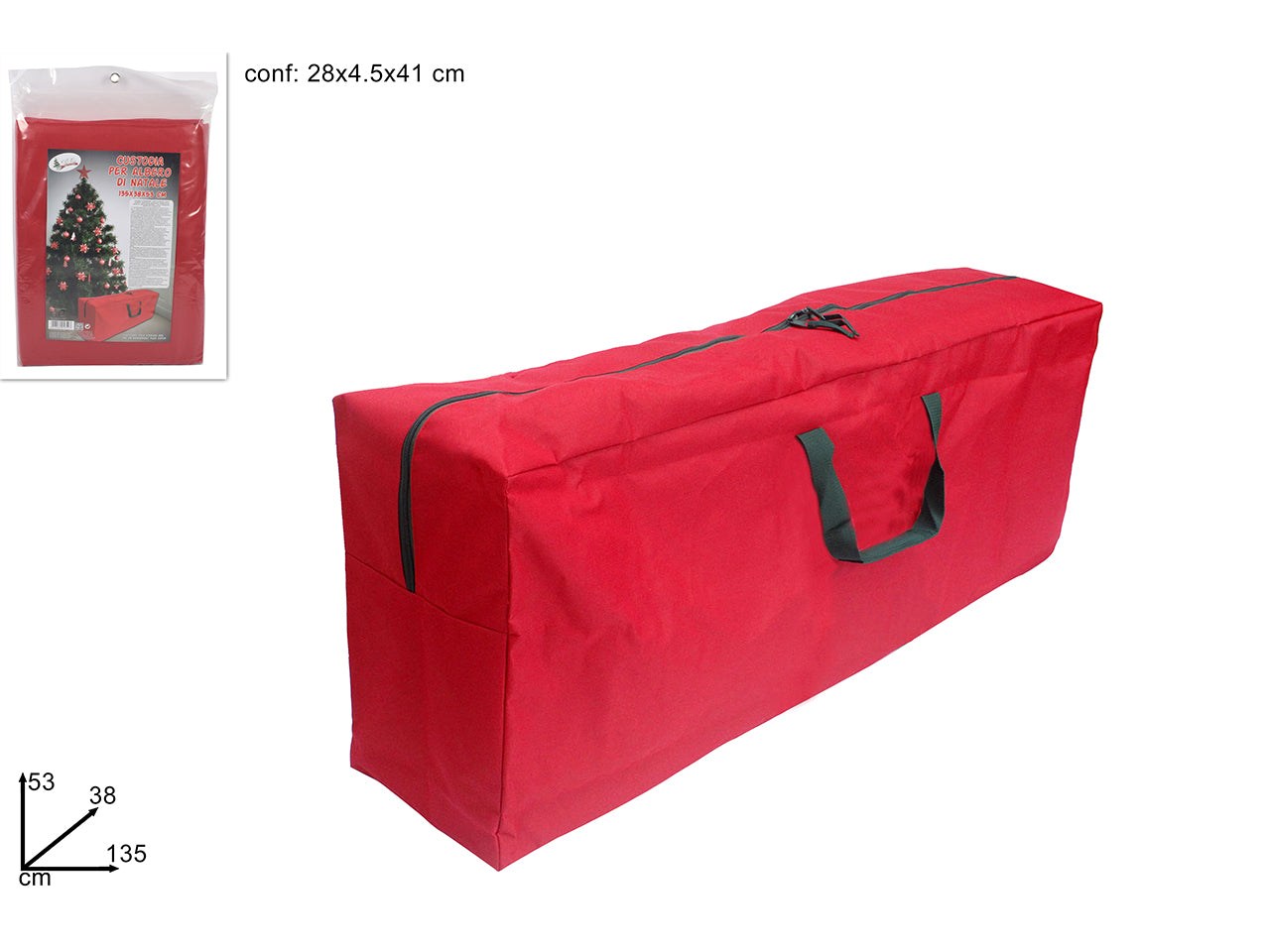 Sacca porta albero rossa 135X38X53CM
