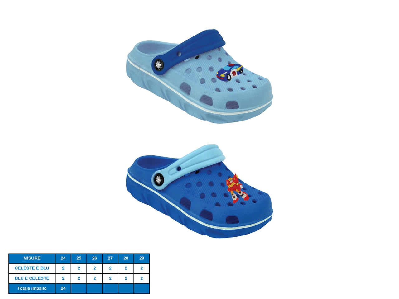 Sandalo Selinunte per bambino, taglie dal 24 al 29 in 2 colori assortiti