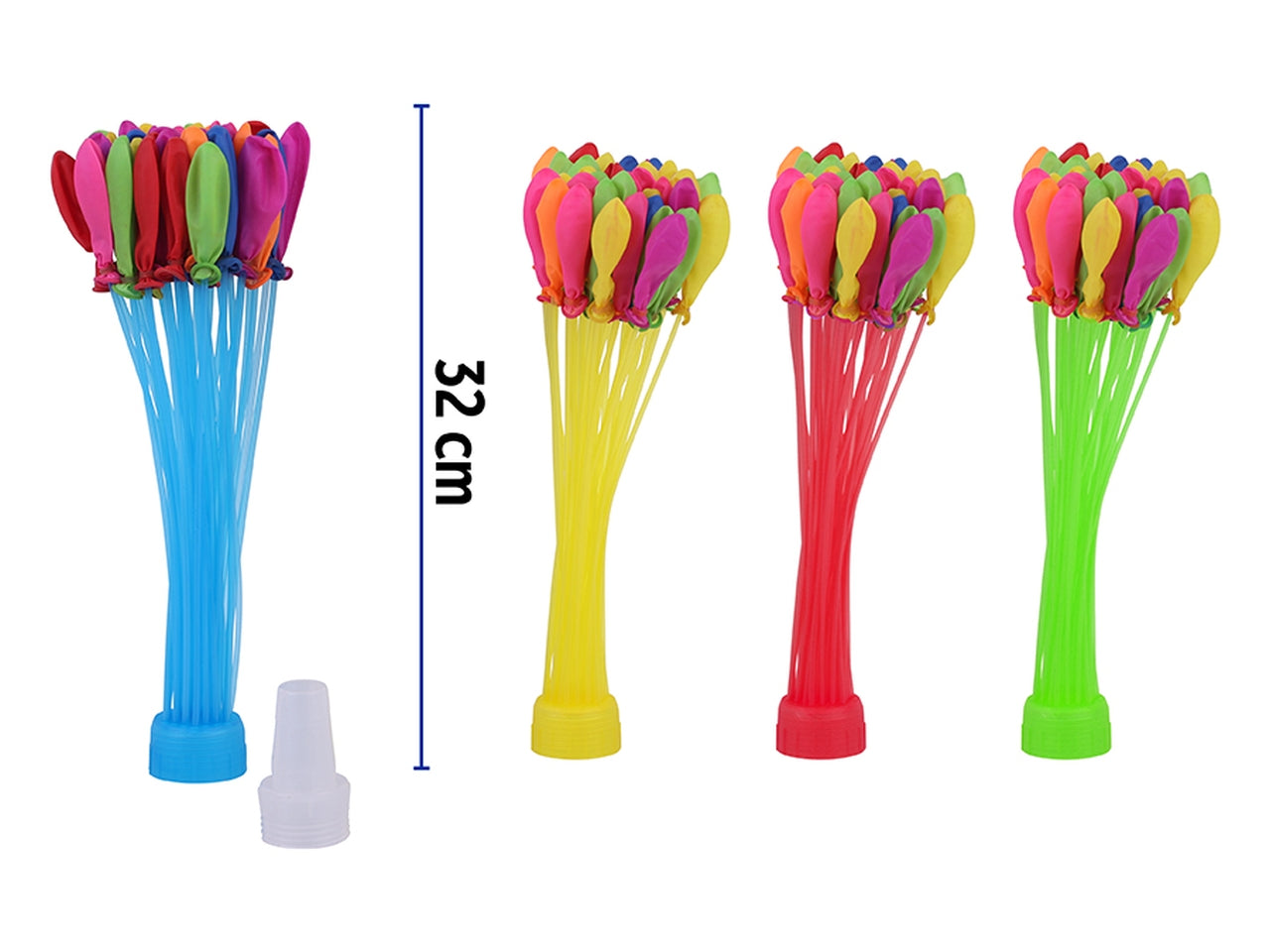 37 palloncini bombe ad acqua h32cm 4 assortiti