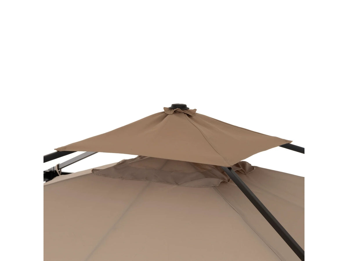 Gazebo ombrellone 3x3mt in tessuto poliestere ecrÃ¹ e struttura antracite