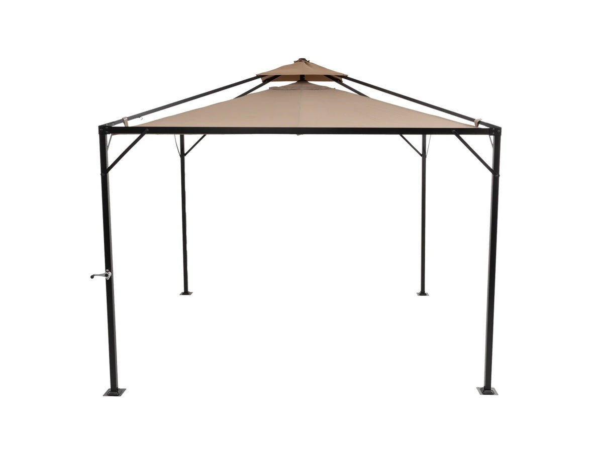 Gazebo ombrellone 3x3mt in tessuto poliestere ecrÃ¹ e struttura antracite